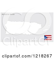 Clipart Of A Puerto Rico Map And Flag Royalty Free Vector Illustration