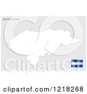 Clipart Of A Honduras Map And Flag Royalty Free Vector Illustration by Lal Perera