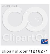 Clipart Of A Marshall Island Map And Flag Royalty Free Vector Illustration