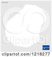Clipart Of A Nauru Map And Flag Royalty Free Vector Illustration