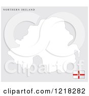 Clipart Of A Northern Ireland Map And Flag Royalty Free Vector Illustration