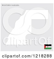 Clipart Of A Western Sahara Map And Flag Royalty Free Vector Illustration