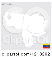 Clipart Of A Venezuela Map And Flag Royalty Free Vector Illustration