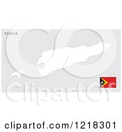 Clipart Of A Timor Map And Flag Royalty Free Vector Illustration by Lal Perera