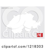 Clipart Of A Switzerland Map And Flag Royalty Free Vector Illustration by Lal Perera