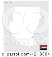 Poster, Art Print Of Sudan Map And Flag