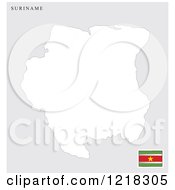 Clipart Of A Suriname Map And Flag Royalty Free Vector Illustration by Lal Perera