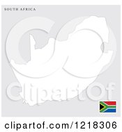 Clipart Of A South Africa Map And Flag Royalty Free Vector Illustration