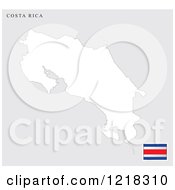 Costa Rica Map And Flag