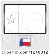 Poster, Art Print Of Coloring Page And Sample For A Texas Flag