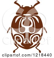 Poster, Art Print Of Brown And White Beetle 2