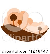 Clipart Of A Hilly Autumn Design 6 Royalty Free Vector Illustration