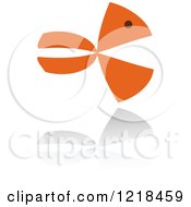 Clipart Of An Abstract Orange And Brown Fish Royalty Free Vector Illustration