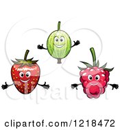 Happy Gooseberry Strawberry And Raspberry Characters