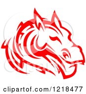 Poster, Art Print Of Red Tribal Horse 4