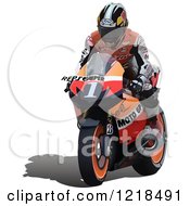 Poster, Art Print Of Man Riding A Motorcycle