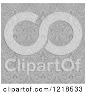 Clipart Of A Grayscale Seamless Middle Eastern Pattern Royalty Free Vector Illustration