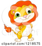 Poster, Art Print Of Cute Baby Lion Standing With His Hands On His Hips