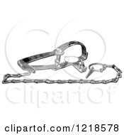 Poster, Art Print Of Black And White Steel Animal Trap For Muskrats