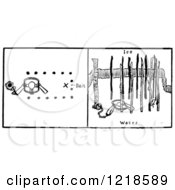 Clipart Of An Otter Water Trap Set Under Ice Royalty Free Vector Illustration