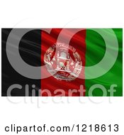 Poster, Art Print Of 3d Waving Flag Of Afghanistan With Rippled Fabric