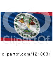 Poster, Art Print Of 3d Waving Flag Of Belize With Rippled Fabric