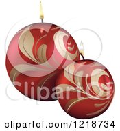 Clipart Of Festive Christmas Candles Royalty Free Vector Illustration by dero