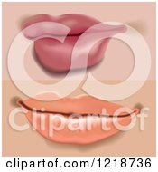 Clipart Of Female Lips 2 Royalty Free Vector Illustration