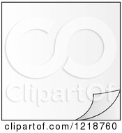 Clipart Of A Turning White Page Royalty Free Vector Illustration