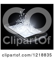 Poster, Art Print Of 3d Cell Phone With A Shattering Display 2