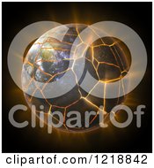 Clipart Of A 3d Burning Earth About To Explode Royalty Free Illustration