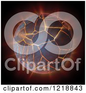 Poster, Art Print Of 3d Burning And Cracking Globe