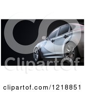 Clipart Of A 3d Luxury Sedan Car On Black Royalty Free Illustration