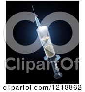 Clipart Of A 3d Hourglass In A Syringe Royalty Free Illustration by Mopic