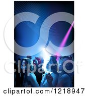 Clipart Of A Crowd Dancing And Having A Good Time At A Party Royalty Free Vector Illustration