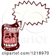 Cartoon Of A Mouth Yawning Royalty Free Vector Illustration