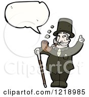 Cartoon Of A Speaking Businessman Royalty Free Vector Illustration by lineartestpilot