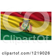 Poster, Art Print Of 3d Waving Flag Of Bolivia With Rippled Fabric