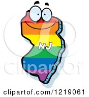 Poster, Art Print Of Gay Rainbow State Of New Jersey Character