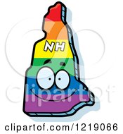 Poster, Art Print Of Gay Rainbow State Of New Hampshire Character