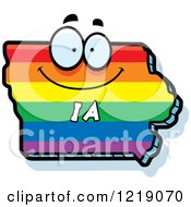 Poster, Art Print Of Gay Rainbow State Of Iowa Character