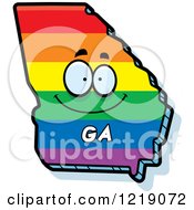 Poster, Art Print Of Gay Rainbow State Of Georgia Character