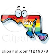 Poster, Art Print Of Gay Rainbow State Of Maryland Character