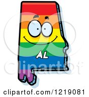 Poster, Art Print Of Gay Rainbow State Of Alabama Character