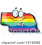 Poster, Art Print Of Gay Rainbow State Of Nebraska Character