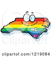 Poster, Art Print Of Gay Rainbow State Of North Carolina Character
