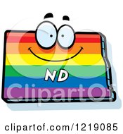 Poster, Art Print Of Gay Rainbow State Of North Dakota Character