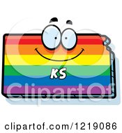 Poster, Art Print Of Gay Rainbow State Of Kansas Character