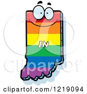 Poster, Art Print Of Gay Rainbow State Of Indiana Character