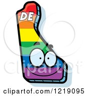 Poster, Art Print Of Gay Rainbow State Of Delaware Character